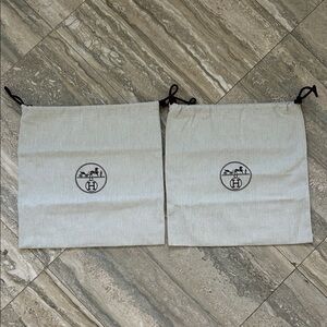 Authentic Hermes shoe dust Bags